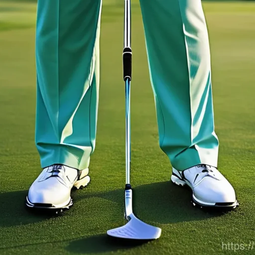 프로 골퍼가 사용하는 클럽 - **Prompt 1: The Precision of a Custom-Fitted Swing**
    "A professional golfer, mid-swing with a cu...