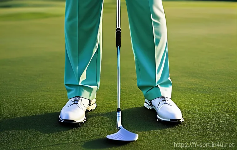 프로 골퍼가 사용하는 클럽 - **Prompt 1: The Precision of a Custom-Fitted Swing**
    "A professional golfer, mid-swing with a cu...