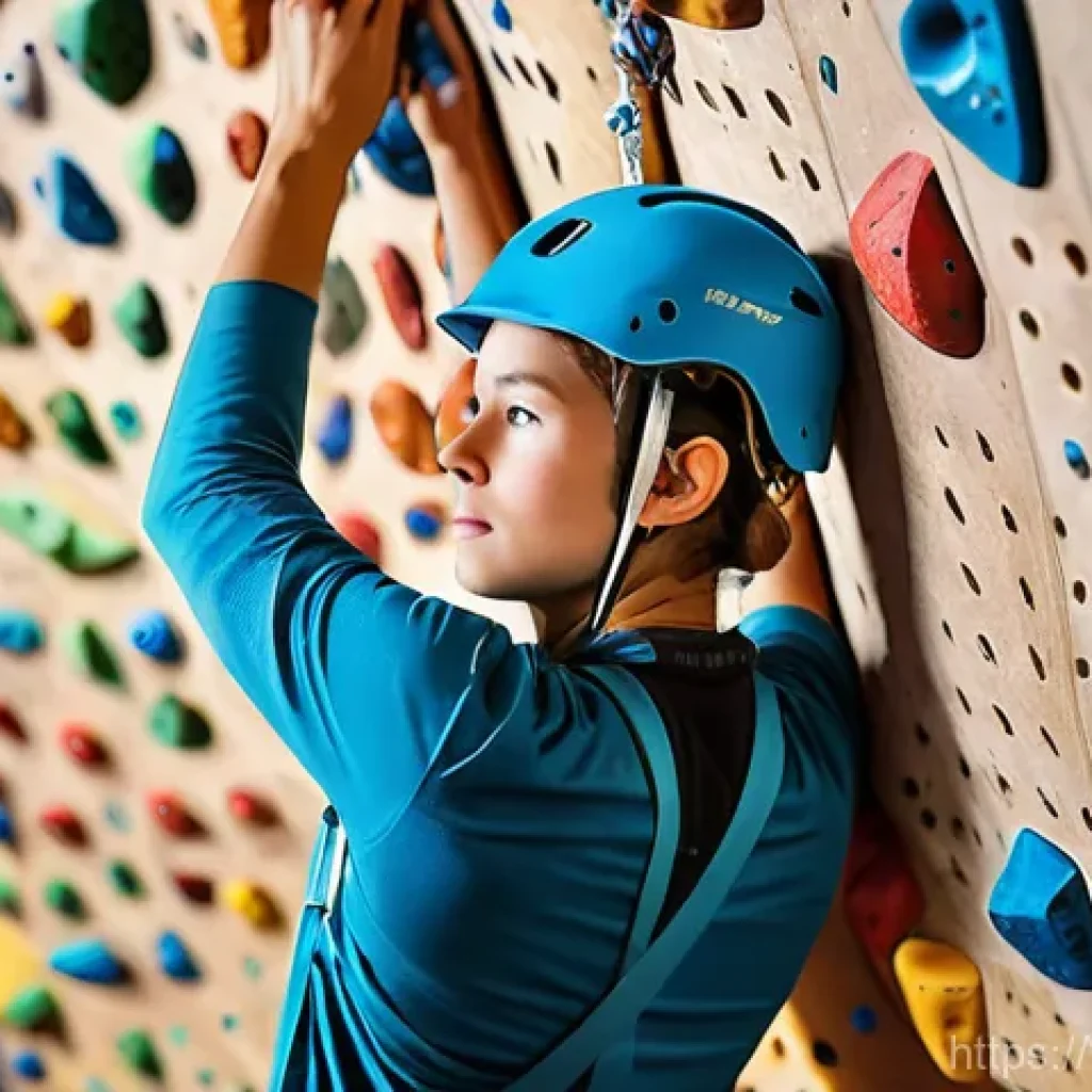 실내 클라이밍 홀드 세팅법 - **Prompt:** A highly skilled route setter, wearing practical athletic apparel including a fitted t-s...