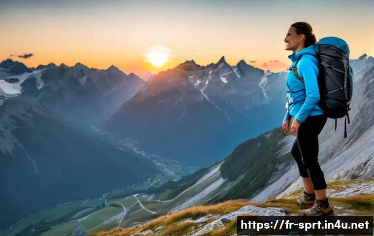 등산용 가방 브랜드 비교 - **Prompt for Comfort and Ergonomics in the French Alps:**
"A fit female hiker, mid-20s, with a r...