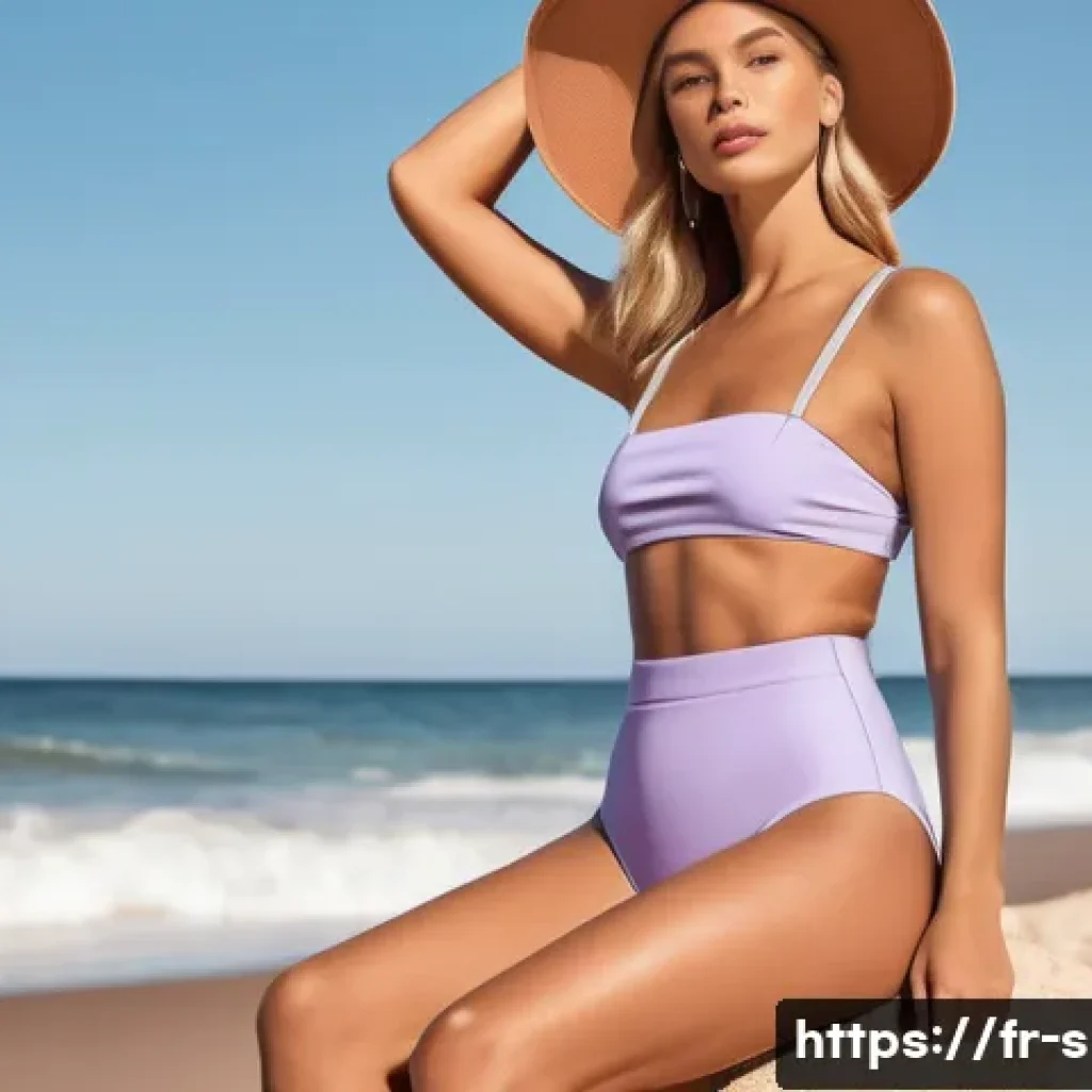 여름철 휴양지 수영복 추천 - A stylish high-waisted bikini made from eco-friendly recycled polyamide and elastane fabric, designe...